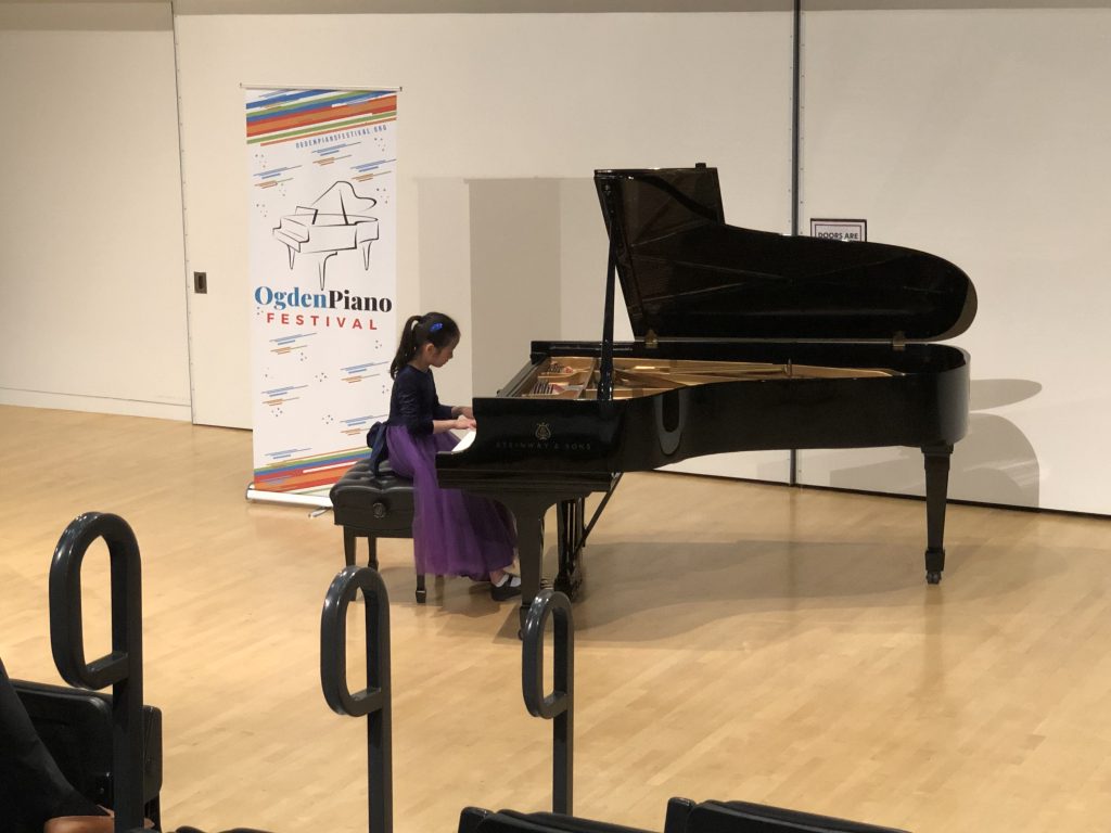 Abigail Yang Performing at Steinway Grand Piano